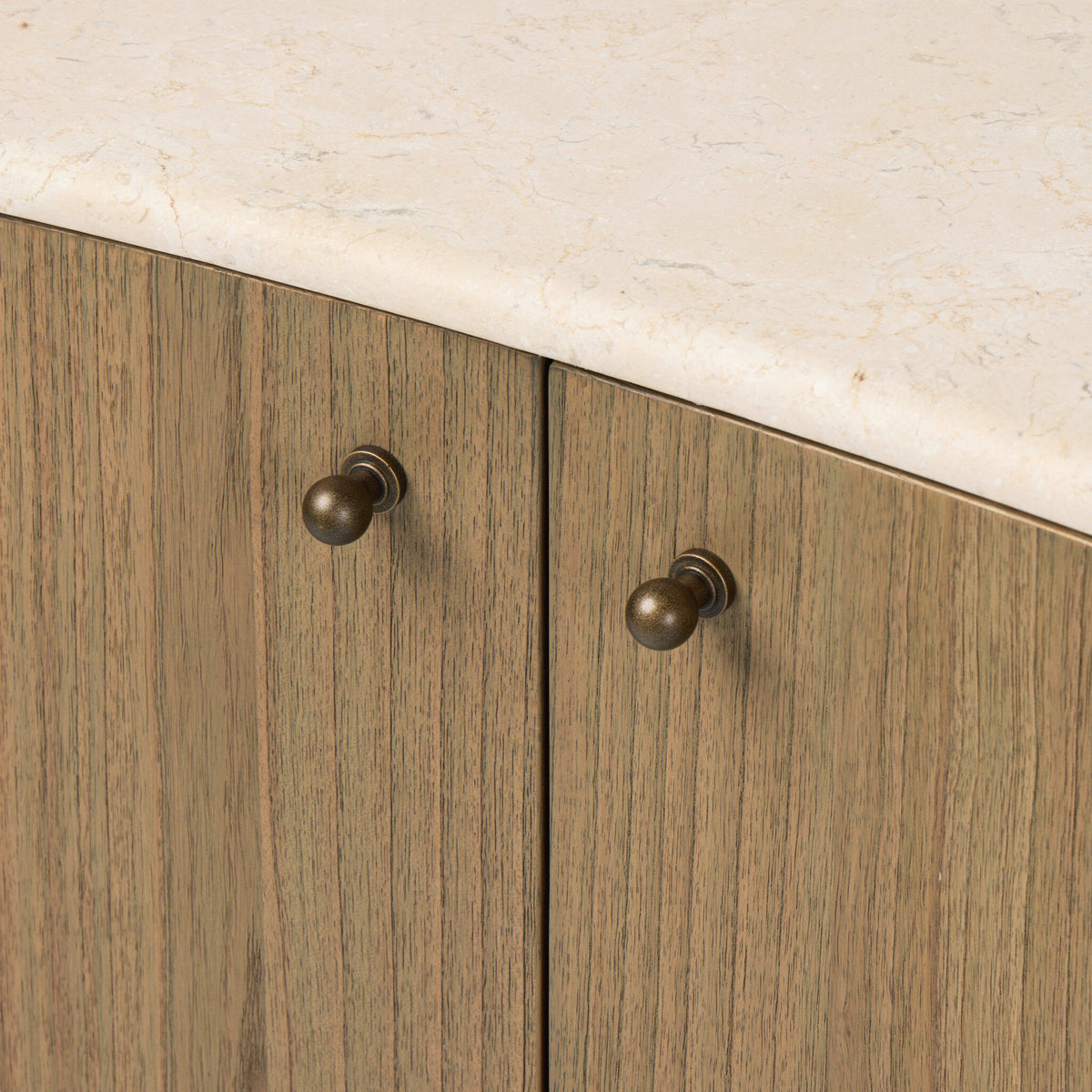 Boa Mindi Wood Cabinet with Marbled Top