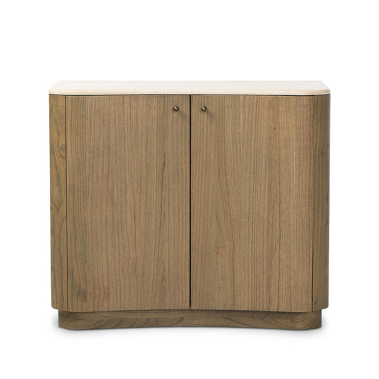 Boa Mindi Wood Cabinet with Marbled Top