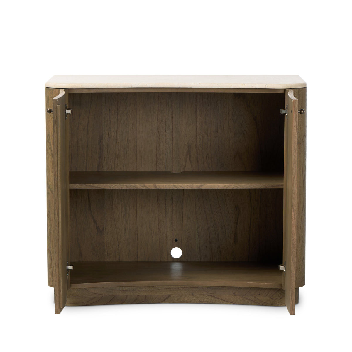 Boa Mindi Wood Cabinet with Marbled Top