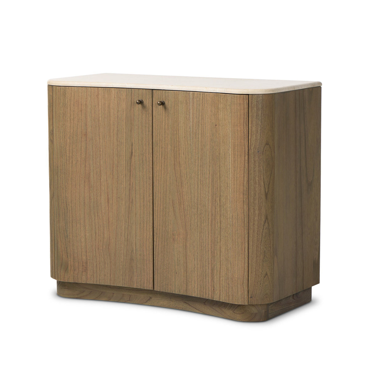 Boa Mindi Wood Cabinet with Marbled Top