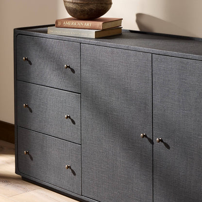 Paula Mahogany Linen Sideboard