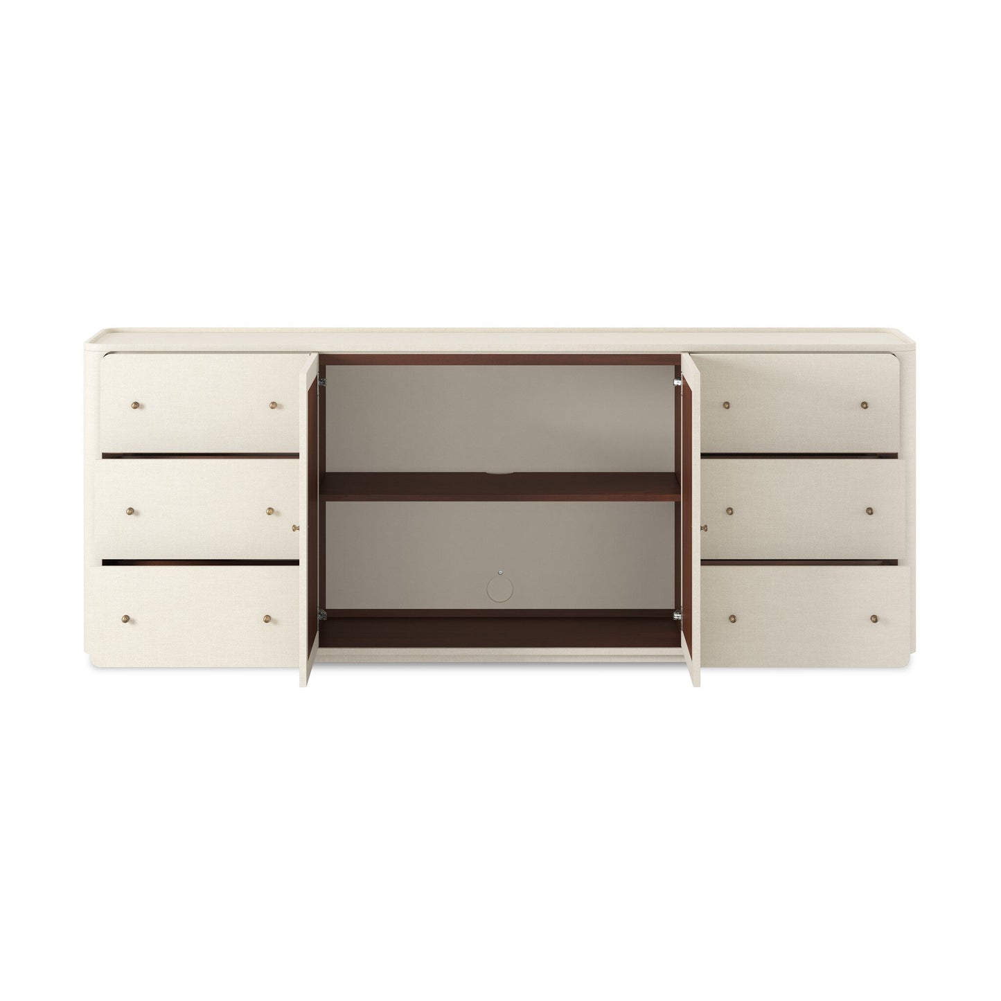 Paula Mahogany Linen Sideboard