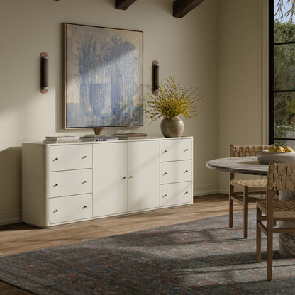 Paula Mahogany Linen Sideboard