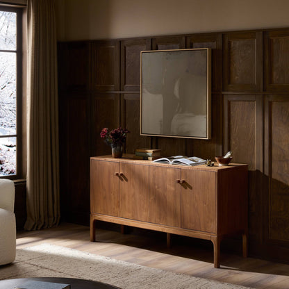 Arturo Four‑Door Walnut Storage Sideboard