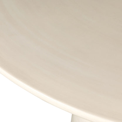 Faber Outdoor Dining Table Glossy Cream Concrete