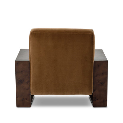 Montez Chair Surrey Ochre High‑Pile Velvet