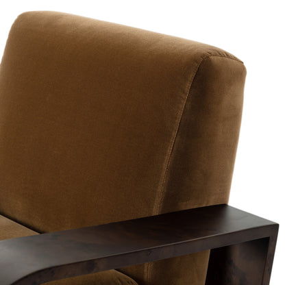 Montez Chair Surrey Ochre High‑Pile Velvet