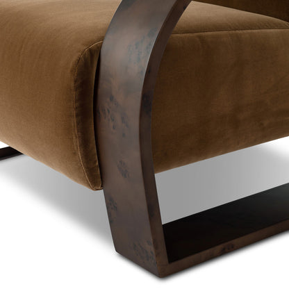 Montez Chair Surrey Ochre High‑Pile Velvet