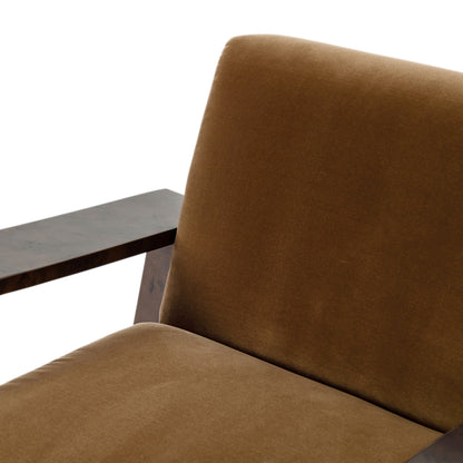 Montez Chair Surrey Ochre High‑Pile Velvet