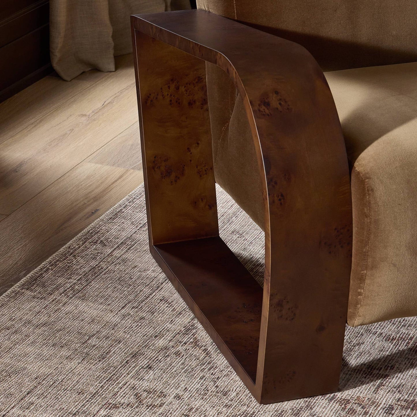 Montez Chair Surrey Ochre High‑Pile Velvet