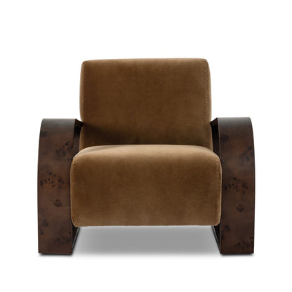Montez Chair Surrey Ochre High‑Pile Velvet