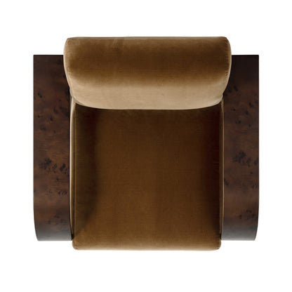 Montez Chair Surrey Ochre High‑Pile Velvet
