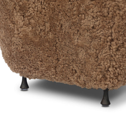 Joey Ottoman Amber Shearling