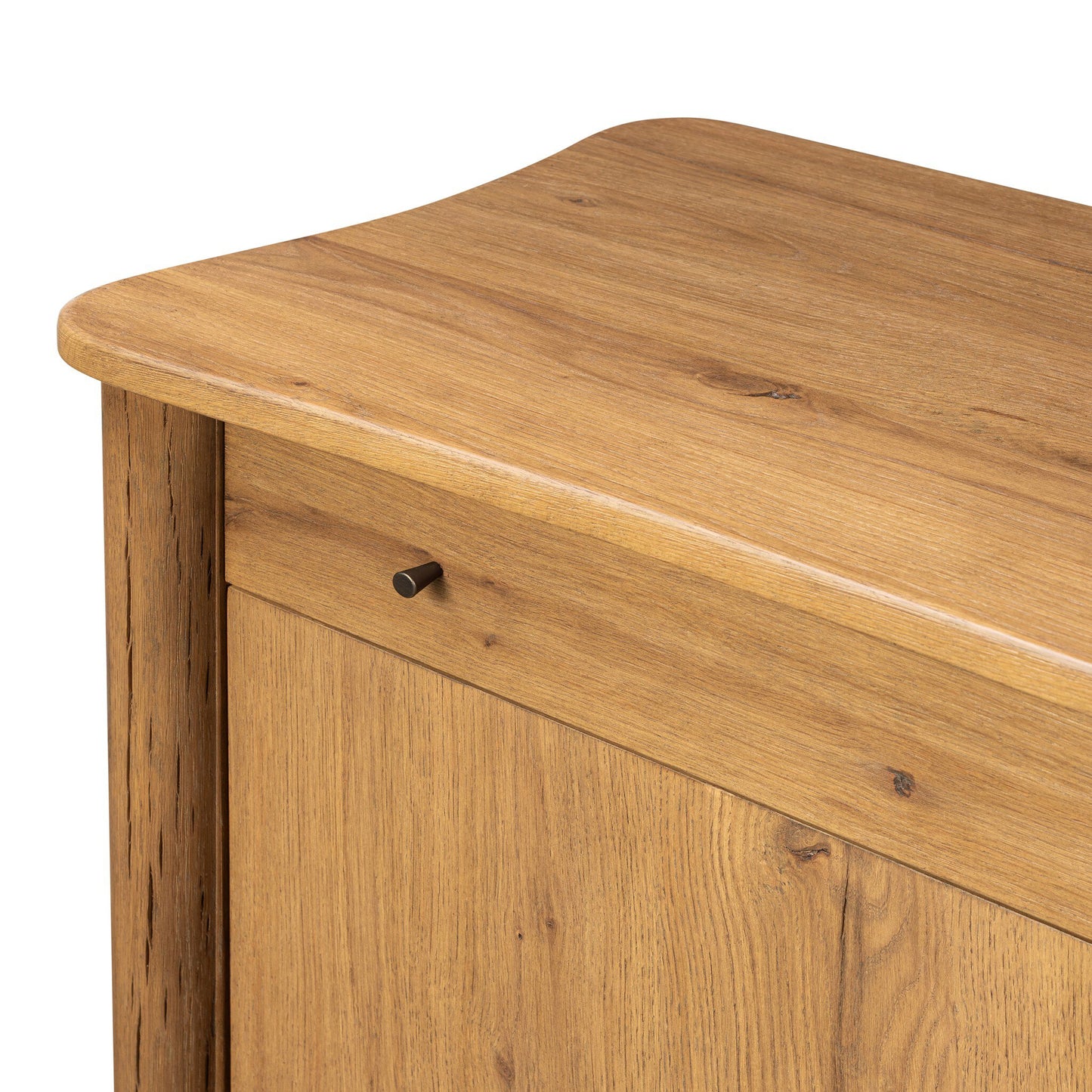 Weslin Three‑Drawer Drifted Oak Sideboard