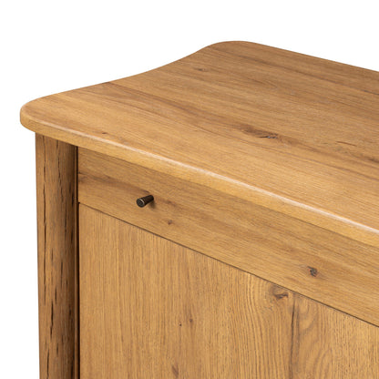 Weslin Three‑Drawer Drifted Oak Sideboard