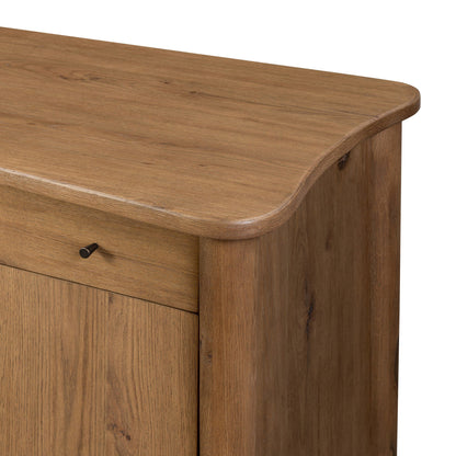 Weslin Three‑Drawer Drifted Oak Sideboard