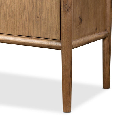 Weslin Three‑Drawer Drifted Oak Sideboard