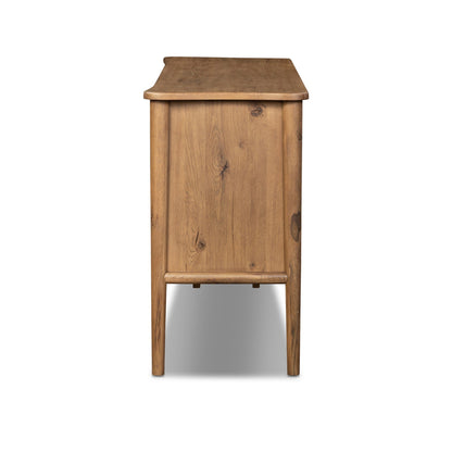 Weslin Three‑Drawer Drifted Oak Sideboard