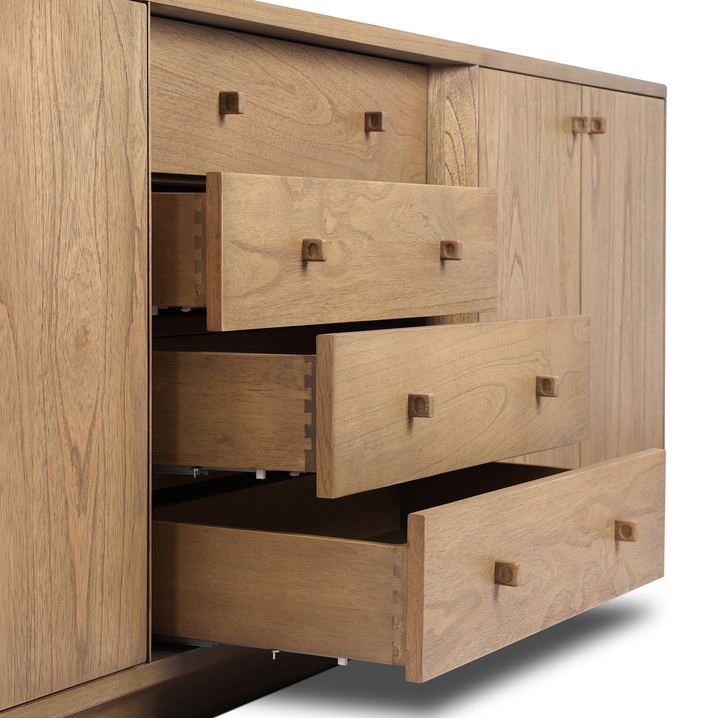 Daxon Wood Sideboard with Drawers and Doors