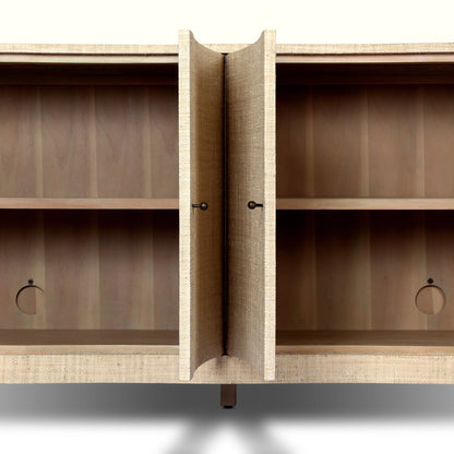 Hollis Parsons‑Leg Raffia Sideboard