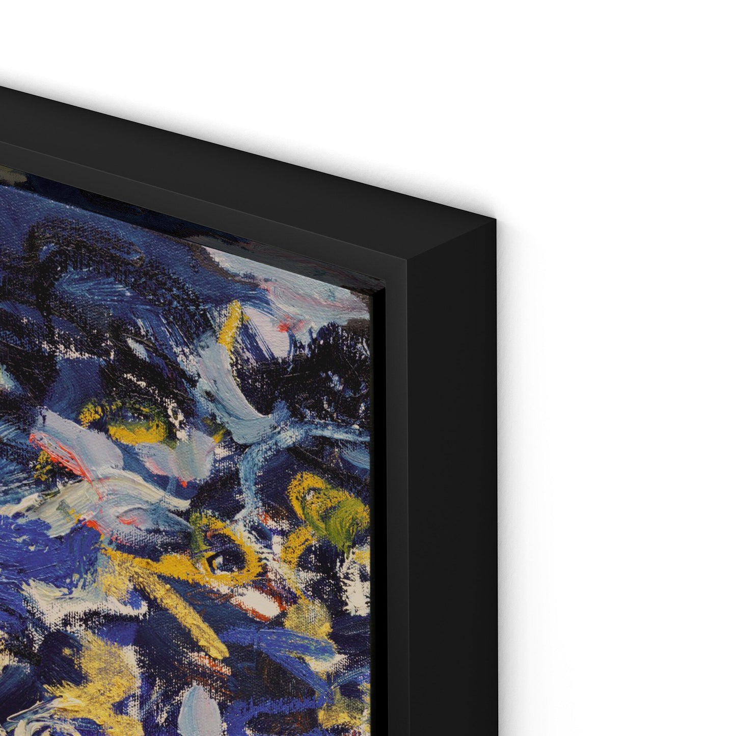 Blue Flowers by Lilia Orlova‑Holmes Black Maple Floater