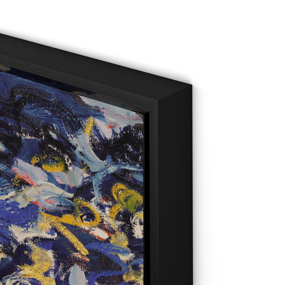 Blue Flowers by Lilia Orlova‑Holmes Black Maple Floater