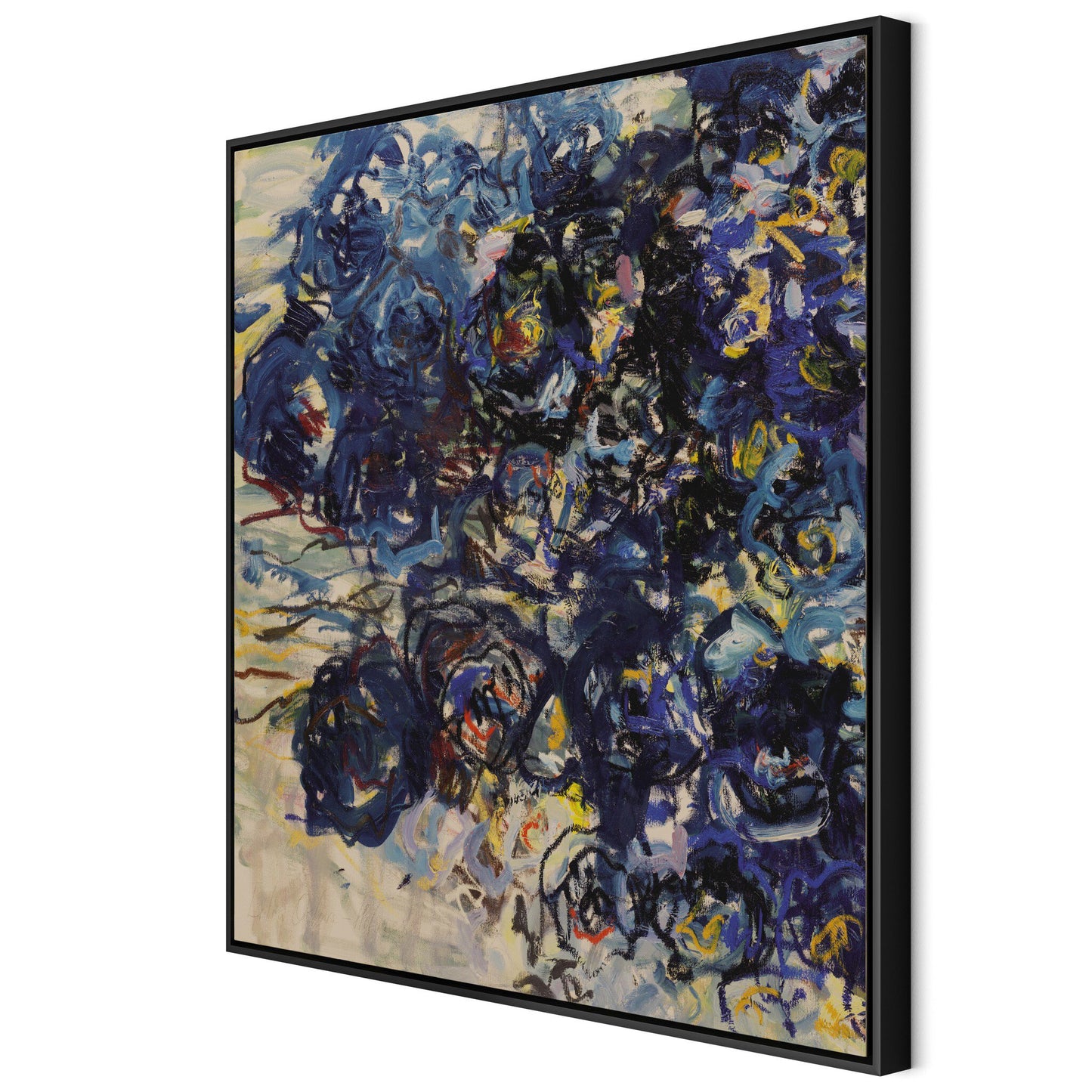 Blue Flowers by Lilia Orlova‑Holmes Black Maple Floater