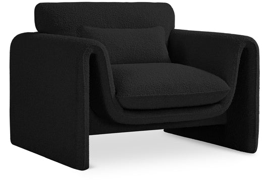Stylus Boucle Fabric Upholstered Chair – Cozy Modern Accent Seating with Textured Fabric