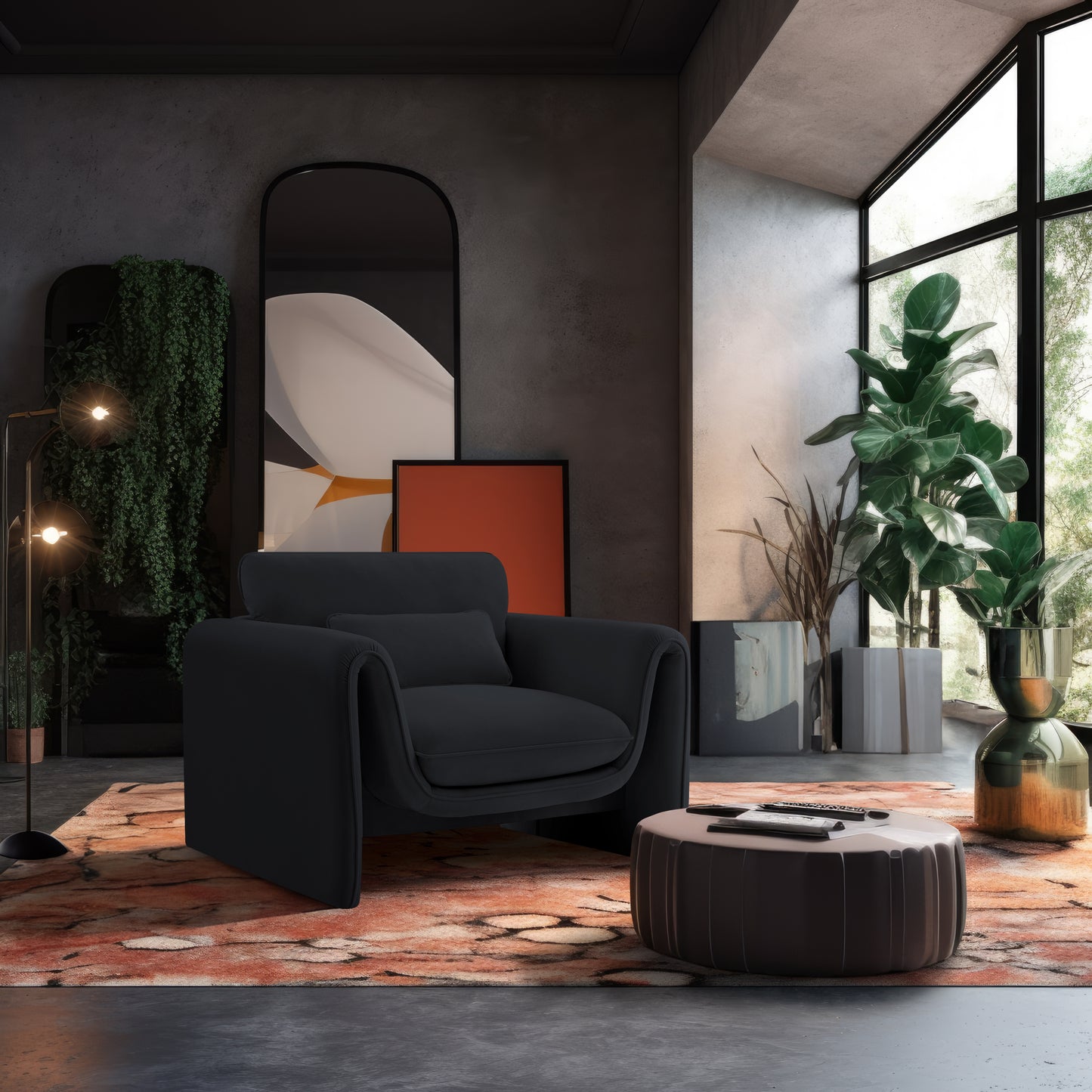 Sloan Velvet Upholstered Chair – Modern Accent Seating with Plush Tufted Design