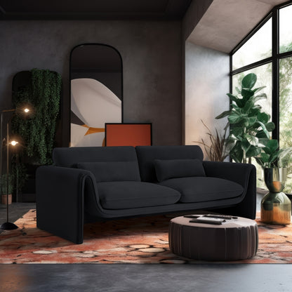 Sloan 86'' Velvet Upholstered Sofa – Elegant Plush Seating with Tufted Design