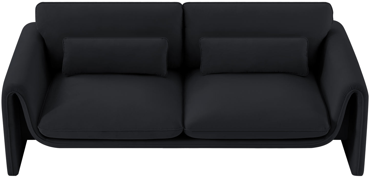 Sloan 86'' Velvet Upholstered Sofa – Elegant Plush Seating with Tufted Design