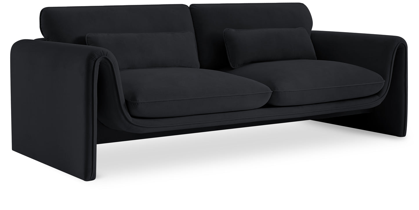 Sloan 86'' Velvet Upholstered Sofa – Elegant Plush Seating with Tufted Design