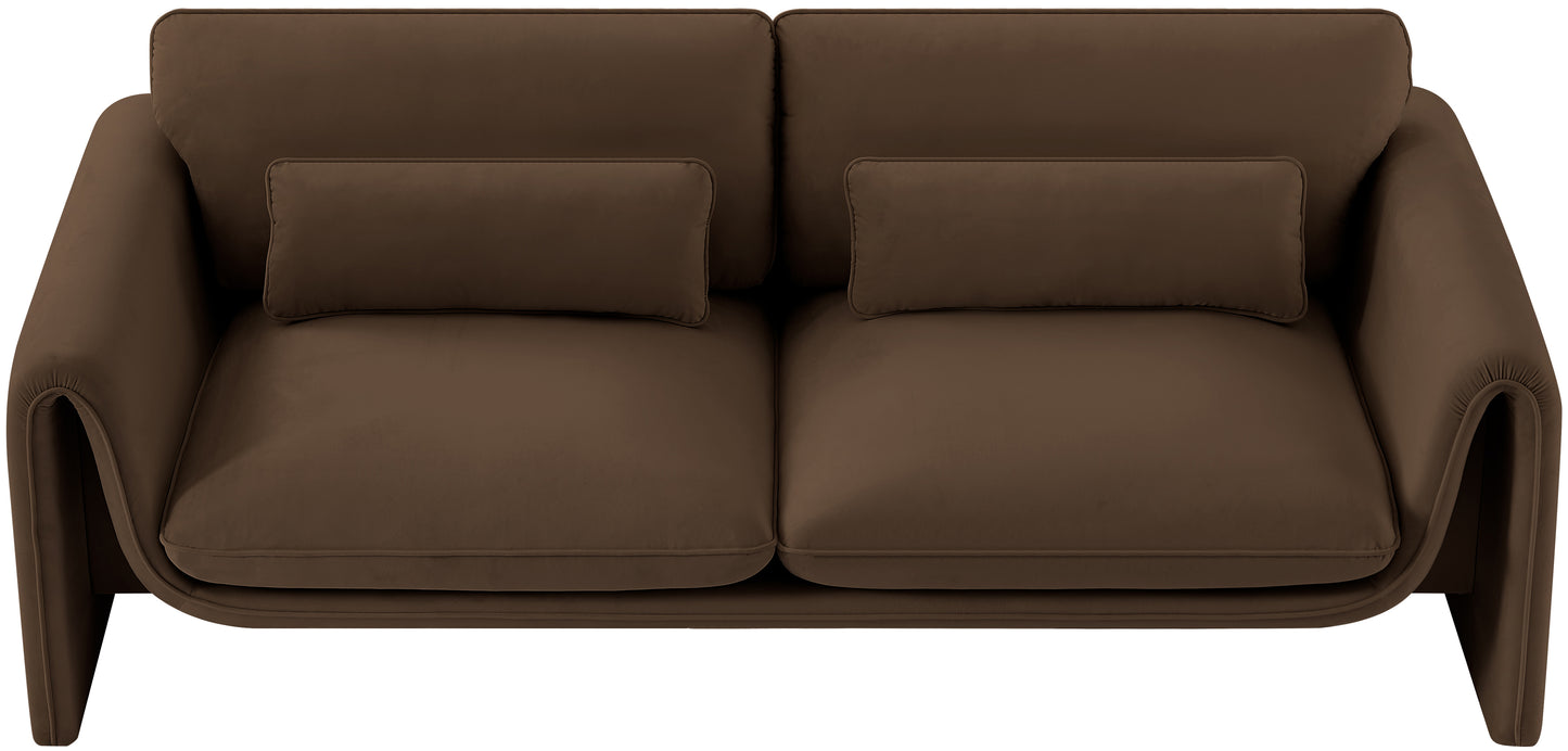 Sloan 86'' Velvet Upholstered Sofa – Elegant Plush Seating with Tufted Design