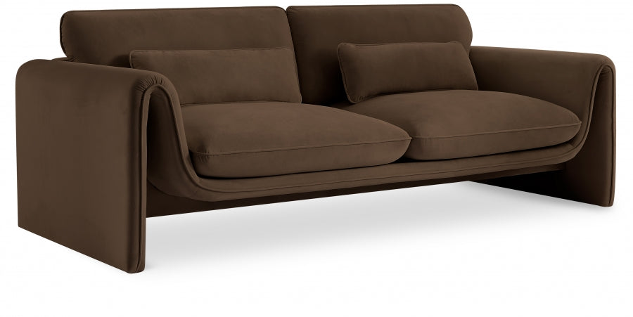 Sloan 86'' Velvet Upholstered Sofa – Elegant Plush Seating with Tufted Design