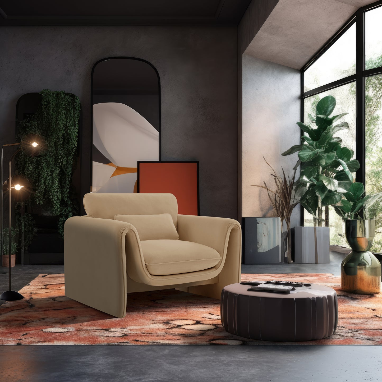 Sloan Velvet Upholstered Chair – Modern Accent Seating with Plush Tufted Design