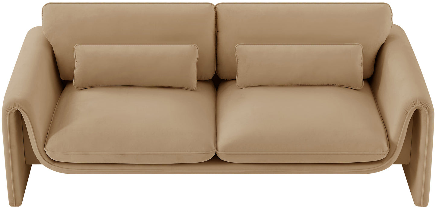 Sloan 86'' Velvet Upholstered Sofa – Elegant Plush Seating with Tufted Design