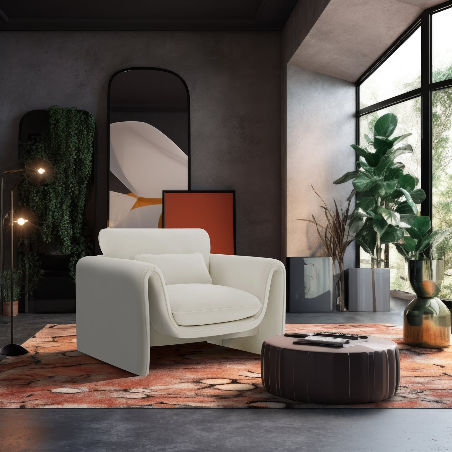 Sloan Velvet Upholstered Chair – Modern Accent Seating with Plush Tufted Design