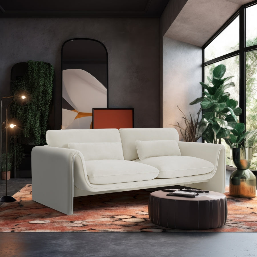 Sloan 86'' Velvet Upholstered Sofa – Elegant Plush Seating with Tufted Design