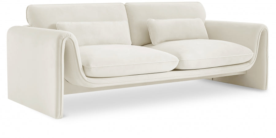 Sloan 86'' Velvet Upholstered Sofa – Elegant Plush Seating with Tufted Design