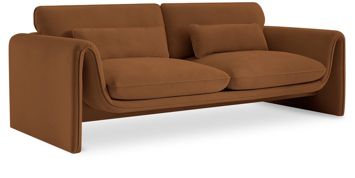 Sloan 86'' Velvet Upholstered Sofa – Elegant Plush Seating with Tufted Design