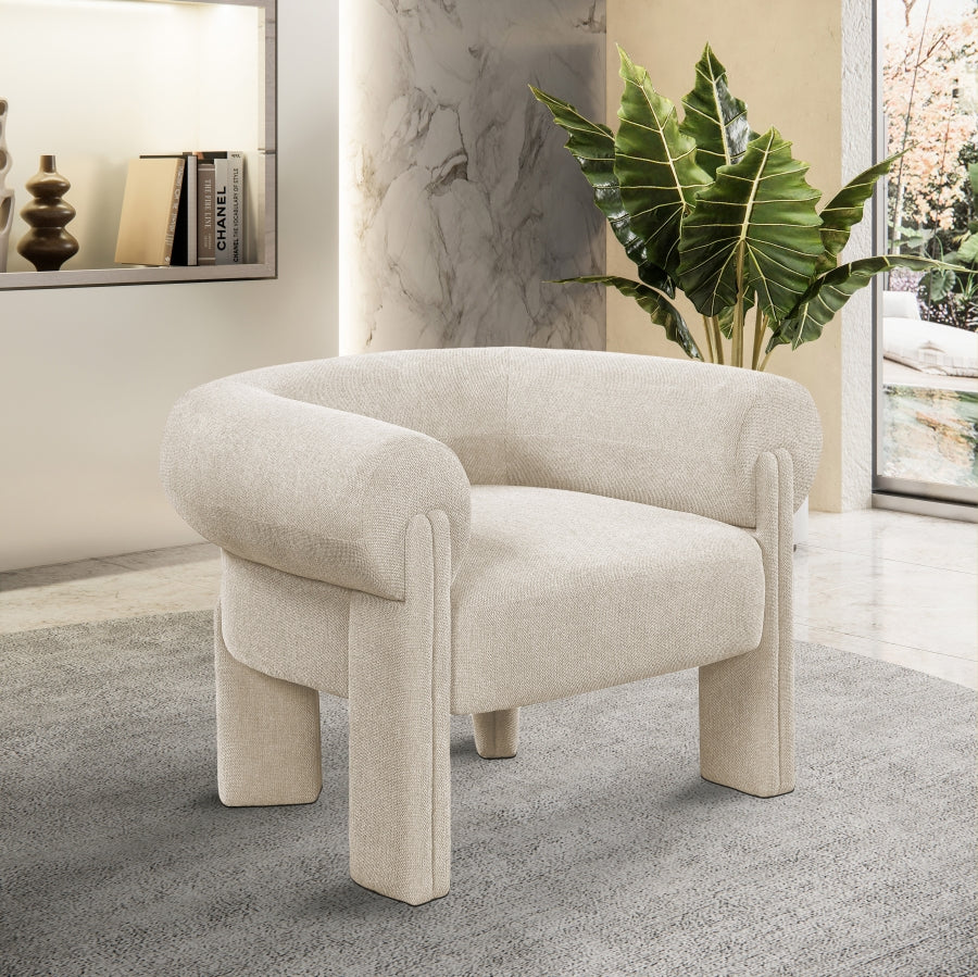 Stefano Fabric Upholstered Accent Chair – Modern Lounge Seating with Sleek Silhouette