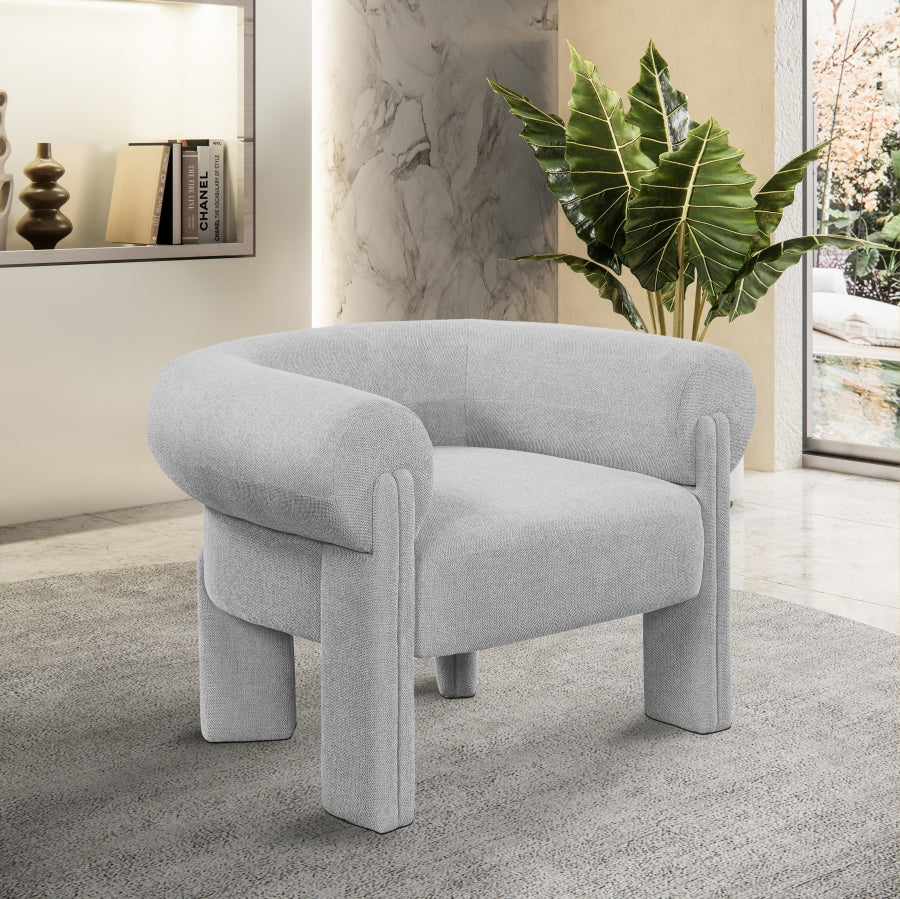 Stefano Fabric Upholstered Accent Chair – Modern Lounge Seating with Sleek Silhouette