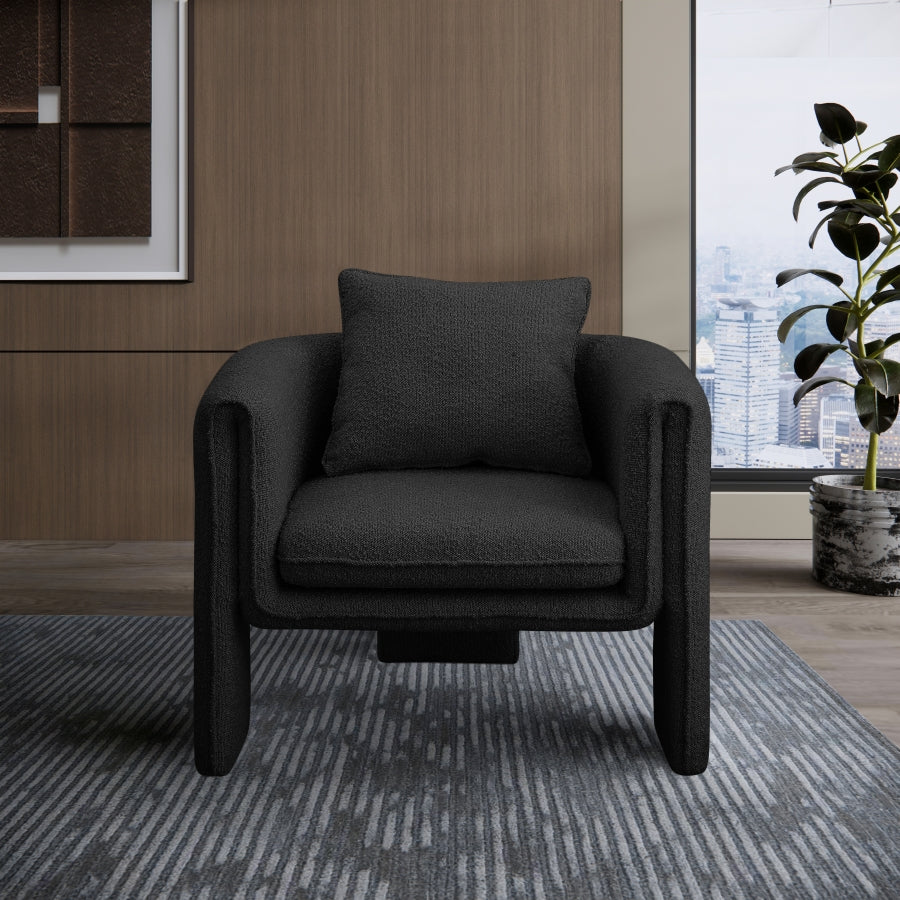 Stylus Boucle Accent Chair – Modern Textured Upholstered Seating with Cozy Comfort