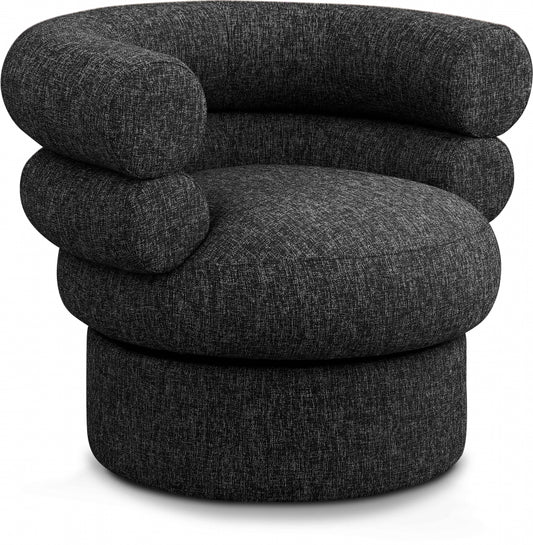 Valentina Linen Textured Swivel Accent Chair – Upholstered Modern Chair with 360° Rotation