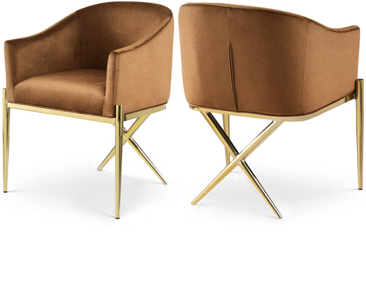 Xavier Velvet Upholstered Dining Chair – Luxury Dining Room Seating with Soft Velvet Fabric