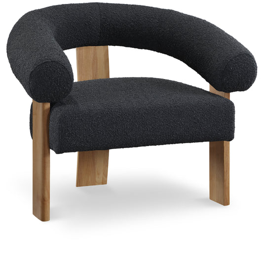 Winston Boucle Fabric Accent Chair – Elegant Upholstered Chair for Living Room or Bedroom