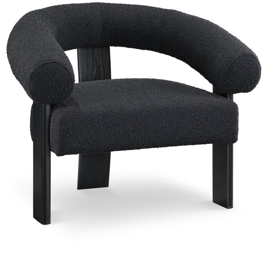 Winston Boucle Upholstered Accent Chair – Modern Lounge Chair with Soft Textured Fabric