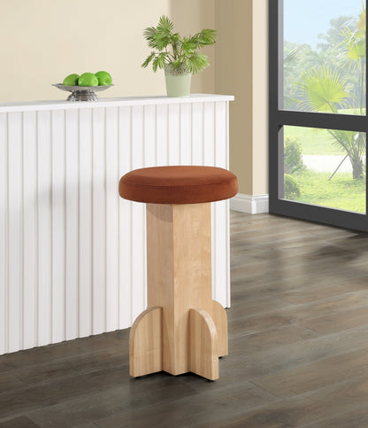 Wyatt Velvet Stool – Upholstered Bar or Counter Height Seating for Kitchen or Dining