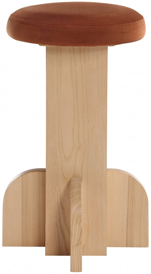 Wyatt Velvet Stool – Upholstered Bar or Counter Height Seating for Kitchen or Dining