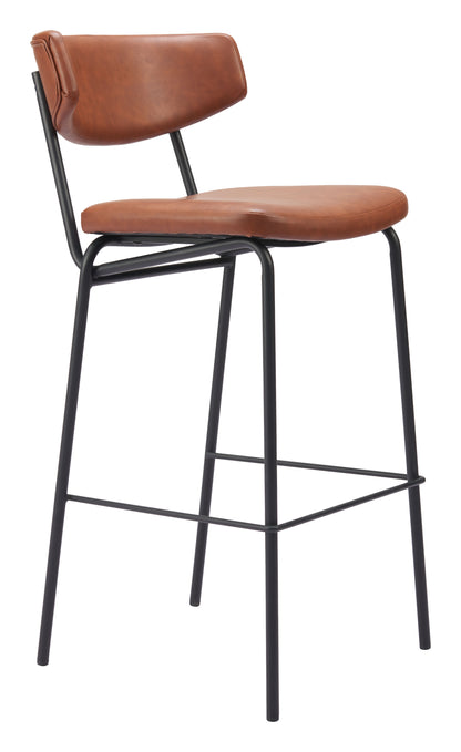 Charon Barstool (Set of 2) Vintage Brown – Elegant and Comfortable Vintage Brown Barstools for Contemporary Kitchens or Bars